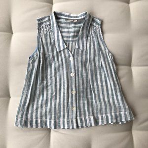 Anthropologie Sleeveless Button down Blouse